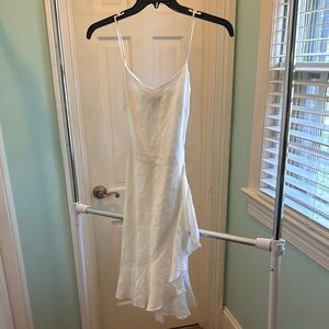 Elegant White Spaghetti Strap Dress